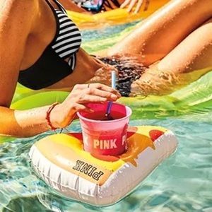 NIP VS Pink cup & pizza slice floatie